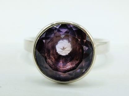 Zilveren ring met amethist, 18.75 mm