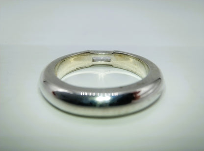 Zilveren ring met zirkonia, 17 mm