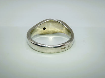 Zilveren ring met lapis lazuli, 16 mm