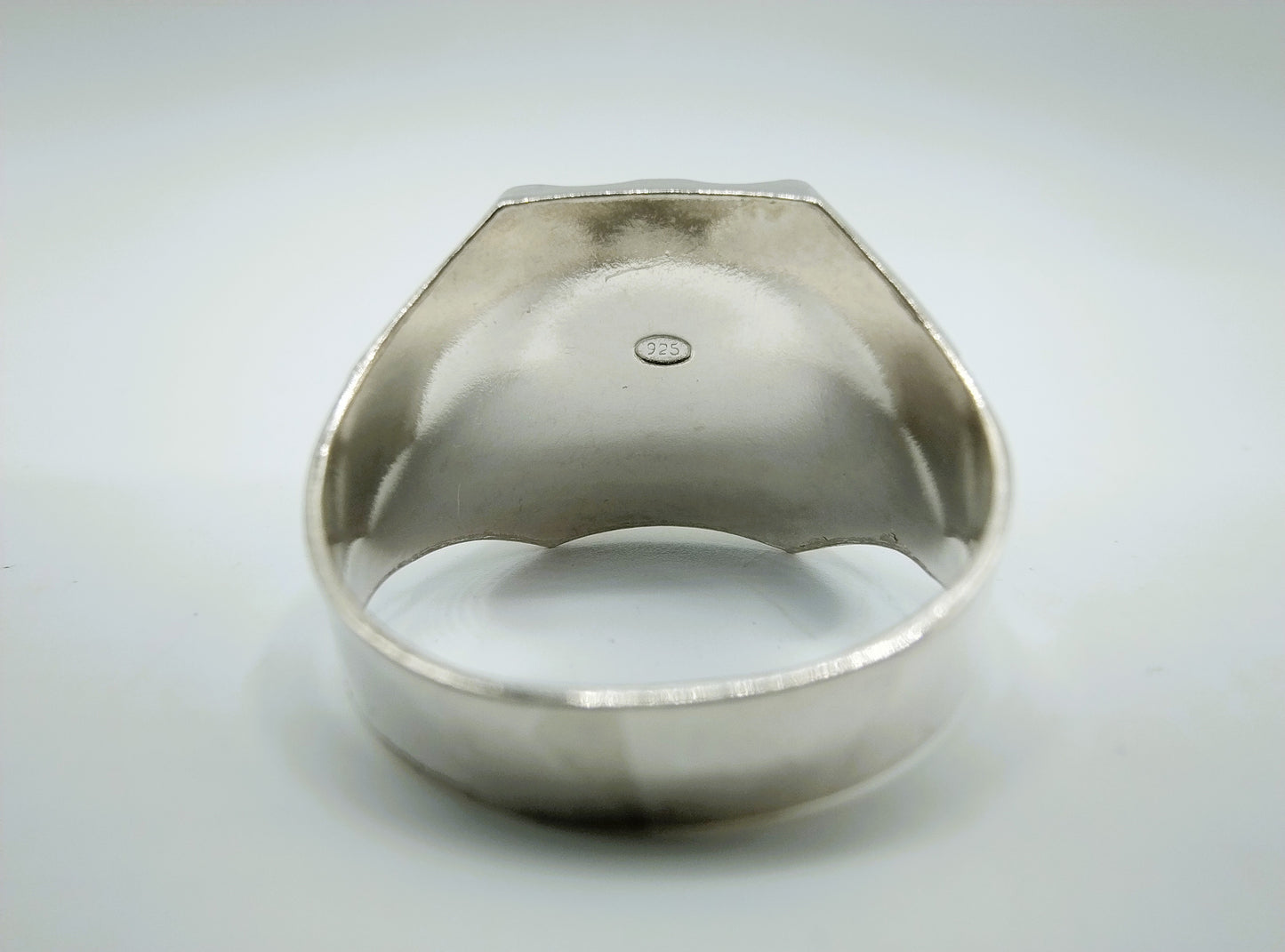 Zilveren heren zegelring met zirkonia, 21.5 mm
