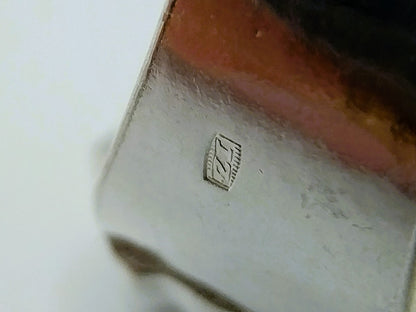 Zilveren heren zegelring met zirkonia, 21.5 mm