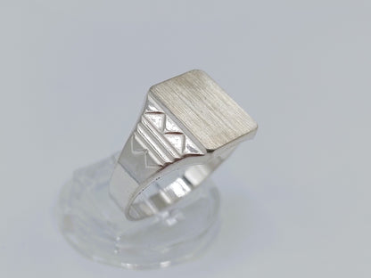 Zilveren heren zegelring, 21 mm