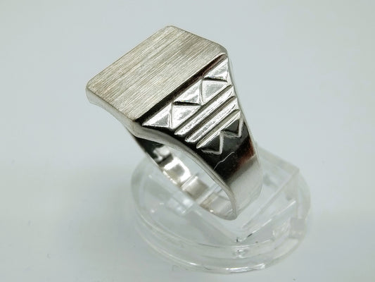 Zilveren heren zegelring, 21 mm