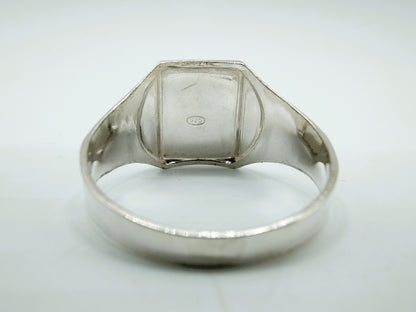 Zilveren heren zegelring, 21 mm