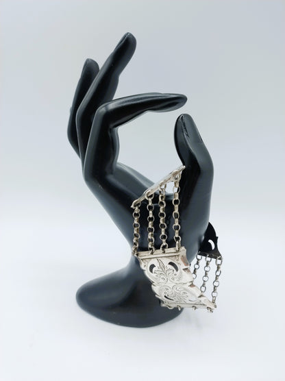 Silbernes Bibelschlossarmband, AJ Nobel, Schoonhoven, 1878 