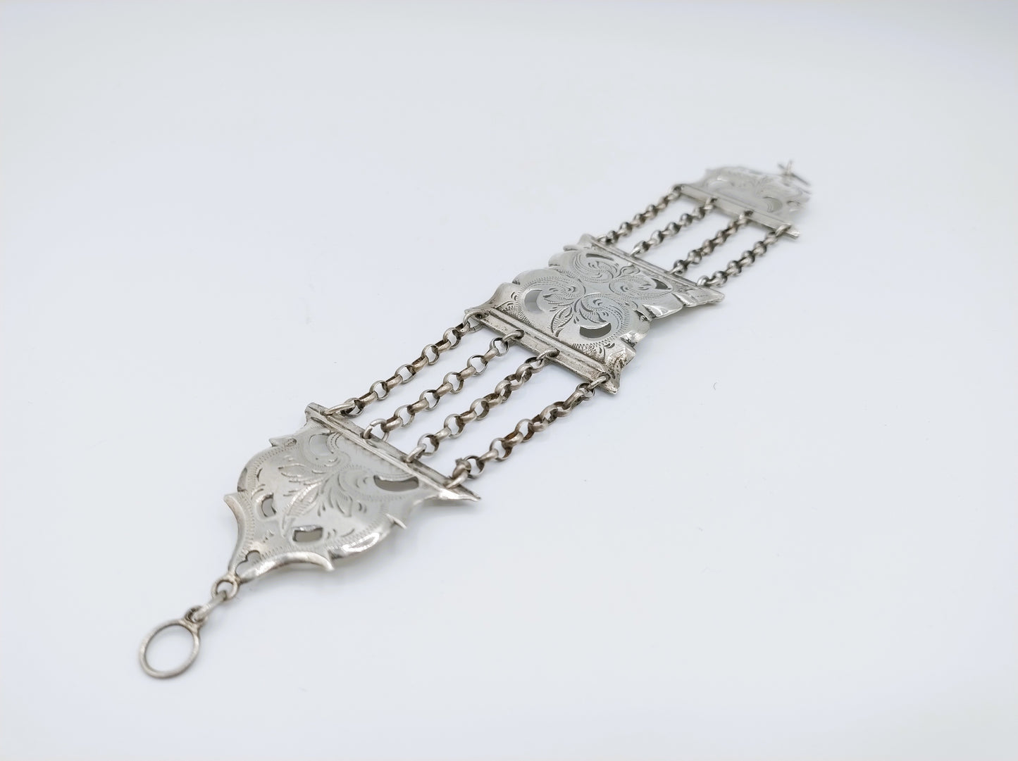 Silbernes Bibelschlossarmband, AJ Nobel, Schoonhoven, 1878 