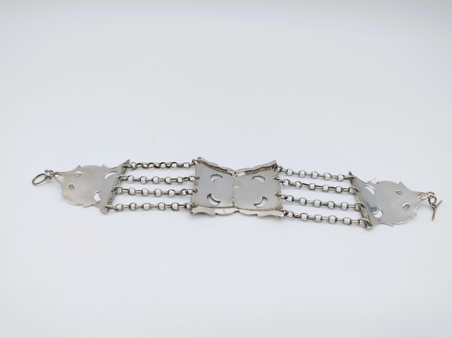Silbernes Bibelschlossarmband, AJ Nobel, Schoonhoven, 1878 