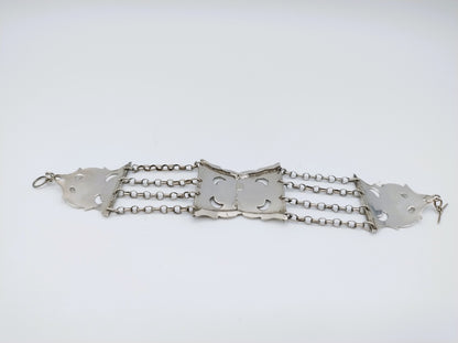 Silbernes Bibelschlossarmband, AJ Nobel, Schoonhoven, 1878 