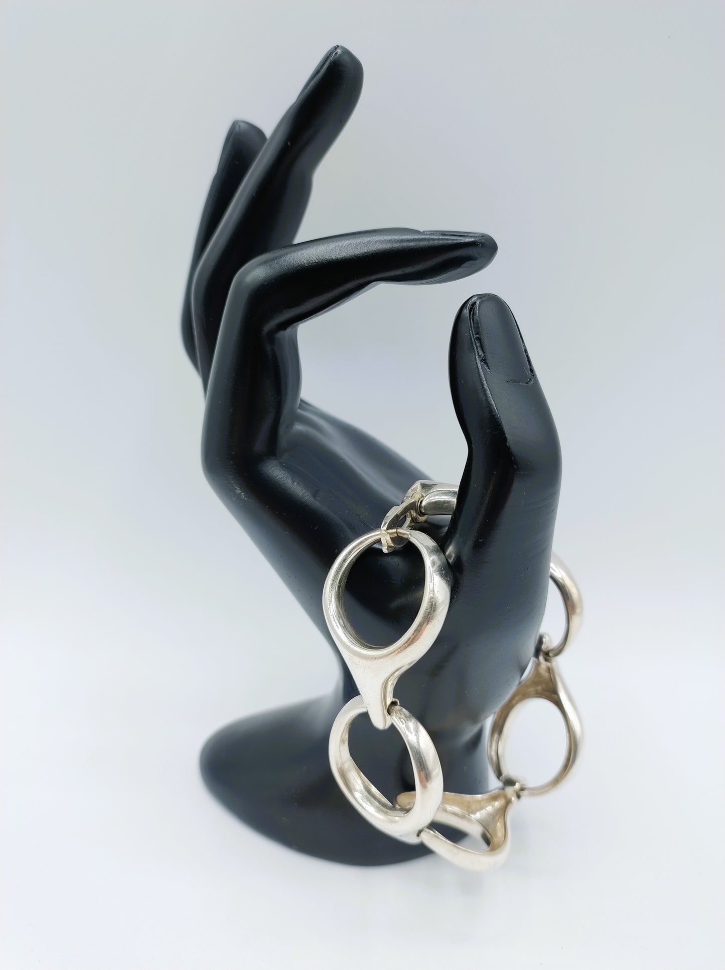 Schweres silbernes Design-Gliederarmband, 19,5 cm