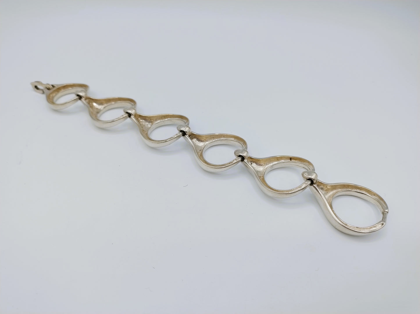 Schweres silbernes Design-Gliederarmband, 19,5 cm