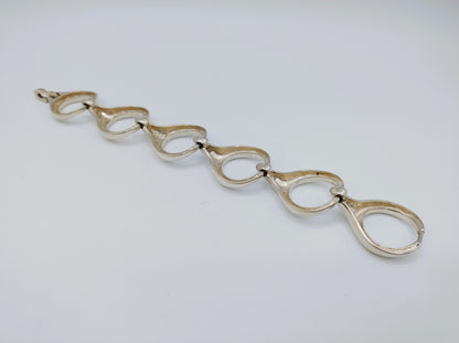 Schweres silbernes Design-Gliederarmband, 19,5 cm