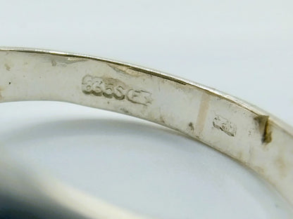 Silberner Herren-Siegelring mit Onyx, 17 mm