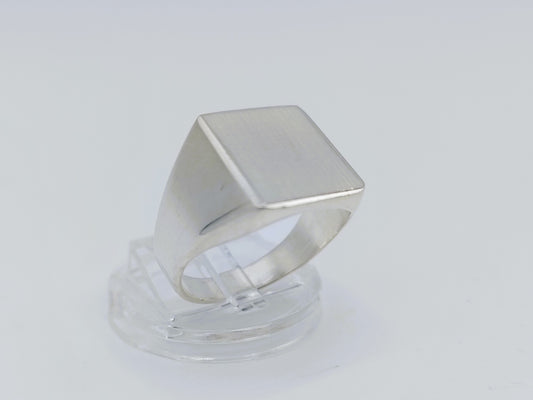Zilveren heren zegelring, 20 mm