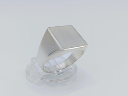 Zilveren heren zegelring, 21 mm
