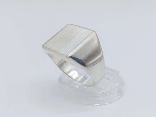 Zilveren heren zegelring, 21 mm