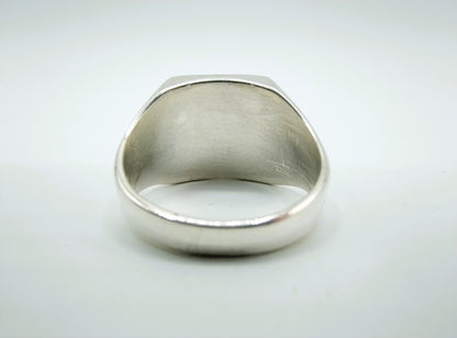 Zilveren heren zegelring, 21 mm