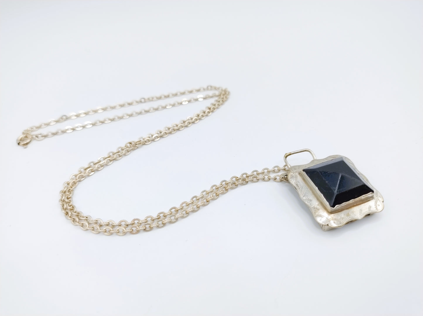 Zilveren ketting met slothanger, J. de Haas, Kampen / Meppel, ca. 1900