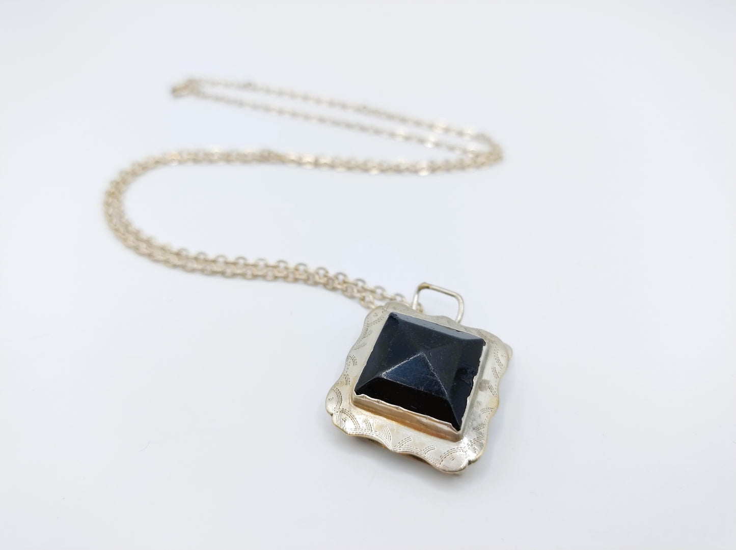 Zilveren ketting met slothanger, J. de Haas, Kampen / Meppel, ca. 1900