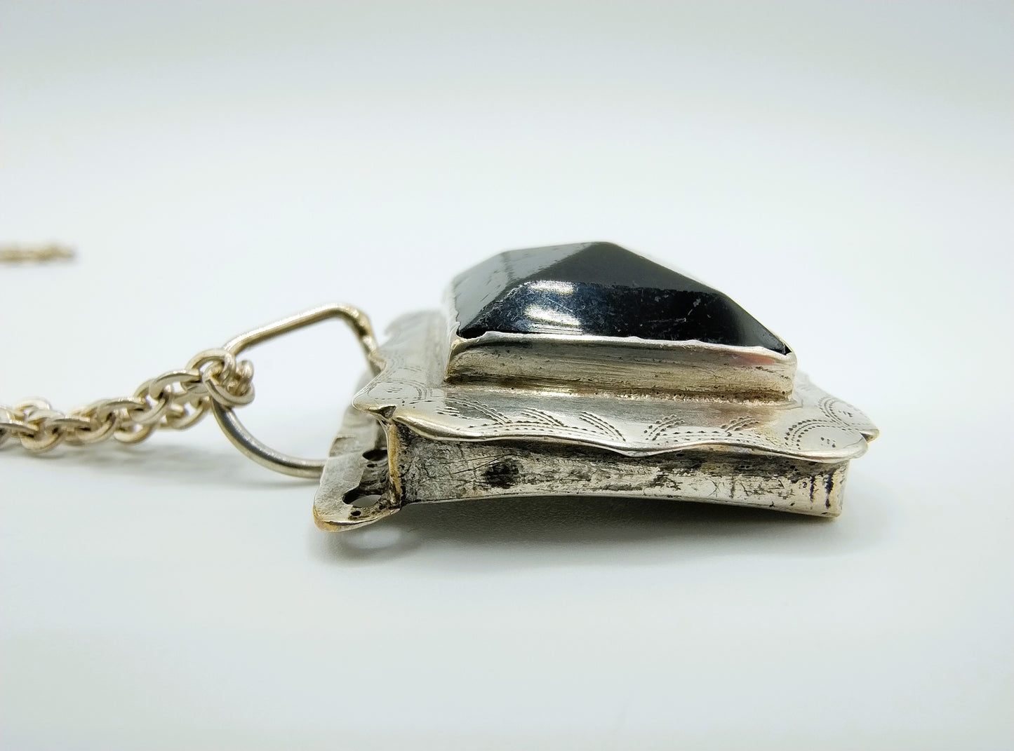 Zilveren ketting met slothanger, J. de Haas, Kampen / Meppel, ca. 1900