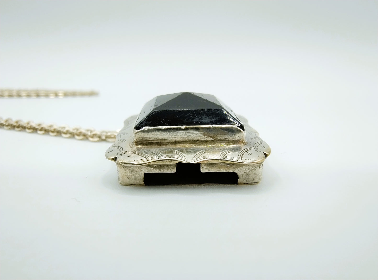 Zilveren ketting met slothanger, J. de Haas, Kampen / Meppel, ca. 1900