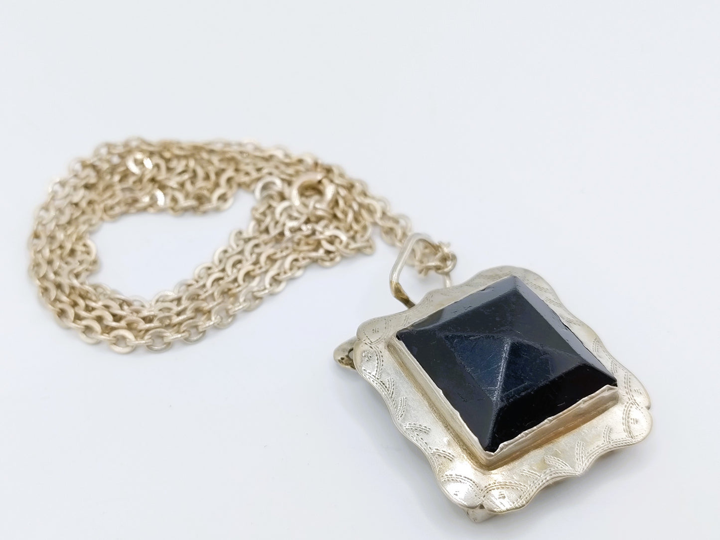 Zilveren ketting met slothanger, J. de Haas, Kampen / Meppel, ca. 1900