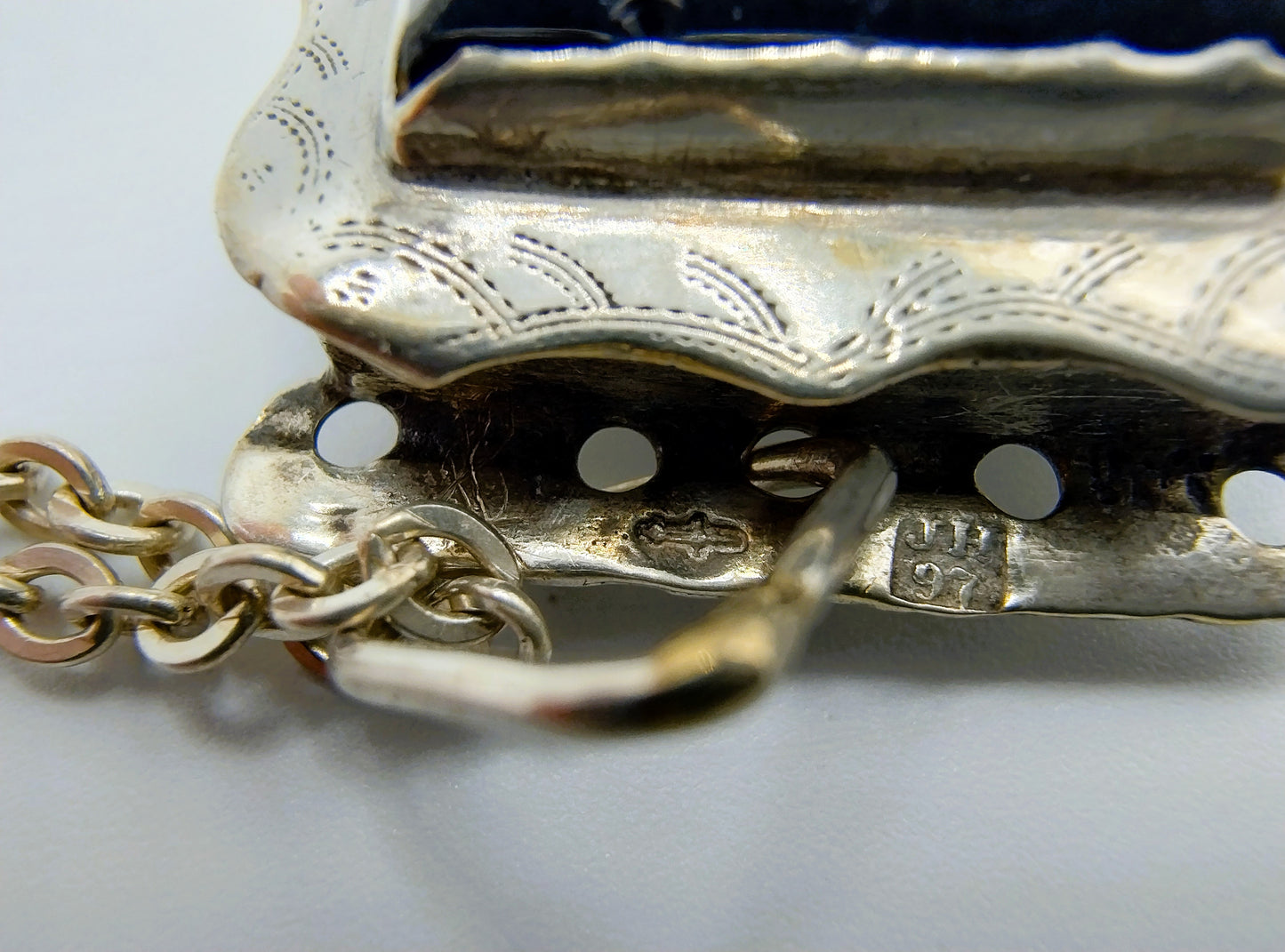 Zilveren ketting met slothanger, J. de Haas, Kampen / Meppel, ca. 1900