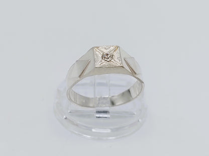 Zilveren ring met zirkonia, 18 mm