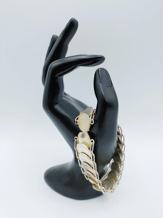 Silbernes Dime-Armband, Wilhelmina, 18 cm.