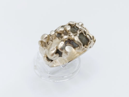 Zilveren designring, 20 mm