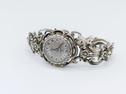 Vintage zilveren dameshorloge, Marti, Incabloc, 835