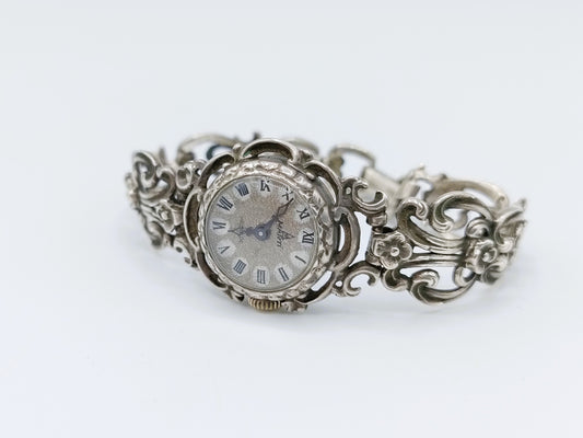 Vintage zilveren dameshorloge, Marti, Incabloc, 835