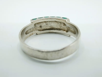 Zilveren ring met malachiet, 17,5 mm