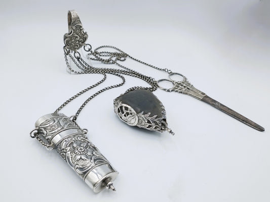 Silberne friesische Chatelaine, darunter P. Roorda, Sneek, ca. 1770