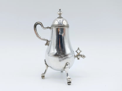 Zilveren miniatuur kraantjeskan, F. van Strant II, Amsterdam, 1739