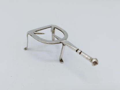 Silver miniature trivet, P. Snijder, Haarlem, 1732