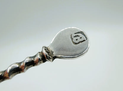 Zilveren miniatuur haardtang, J. Borduur, Amsterdam, 1756