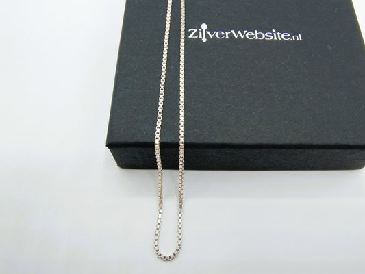 Zilveren venetiaans collier, 45 cm
