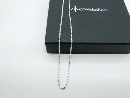Zilveren venetiaans collier, 45 cm