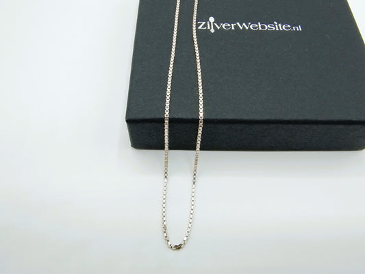 Zilveren venetiaans collier, 45 cm
