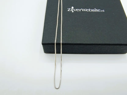 Zilveren venetiaans collier, 45 cm