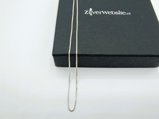 Zilveren venetiaans collier, 45 cm