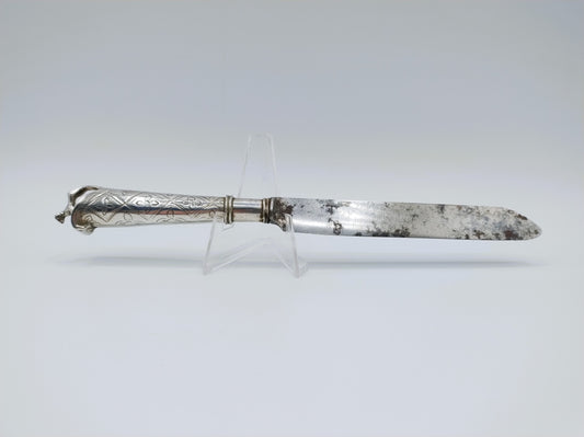 Silberner Messergriff mit Stahlklinge, Middelburg, 1771