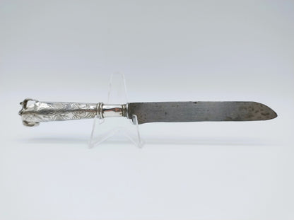 Zilveren mesheft met stalen lemmet, J. Kuyper, Middelburg, 1750