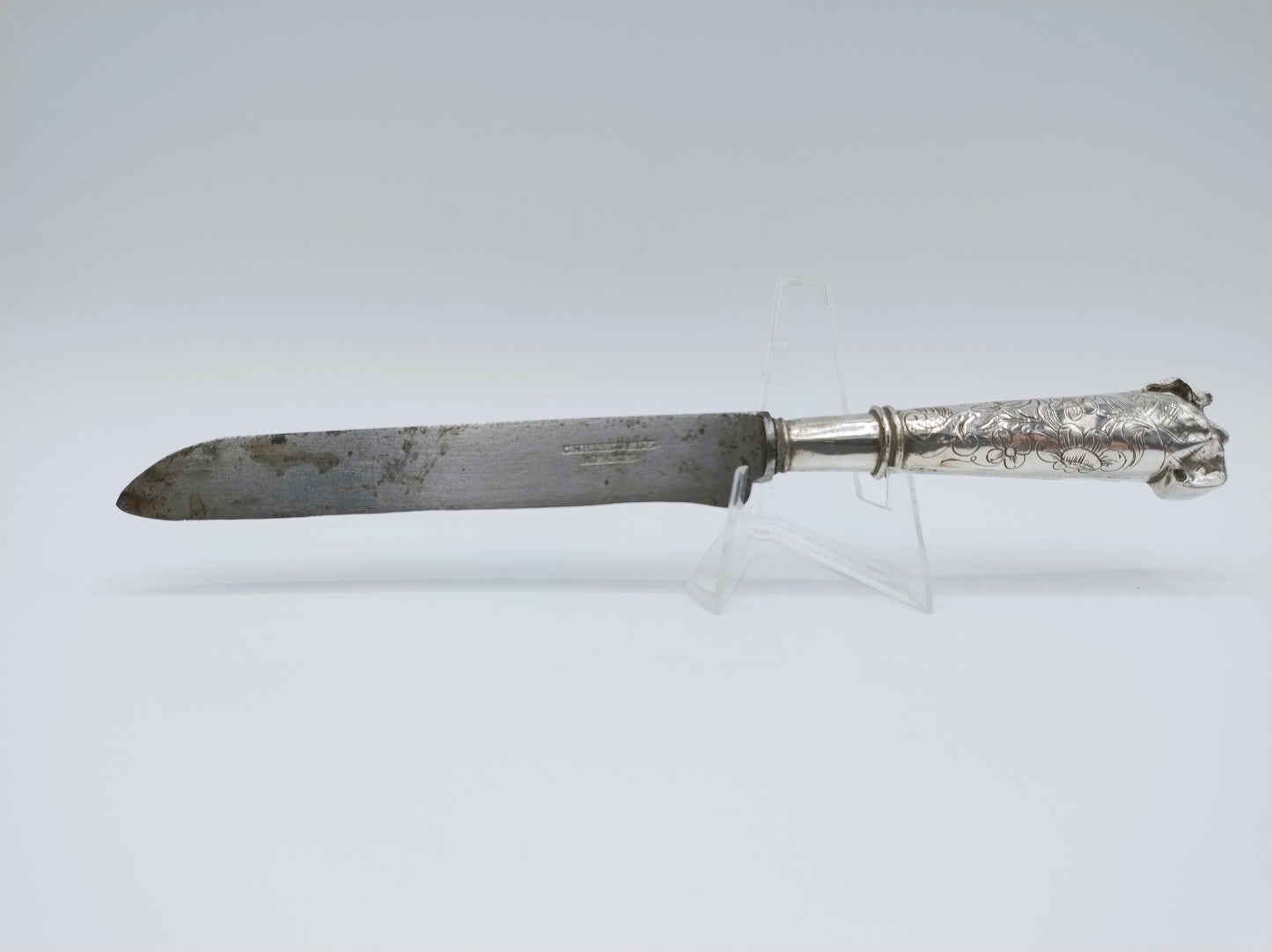 Zilveren mesheft met stalen lemmet, J. Kuyper, Middelburg, 1750