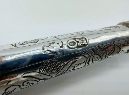 Zilveren mesheft met stalen lemmet, J. Kuyper, Middelburg, 1750