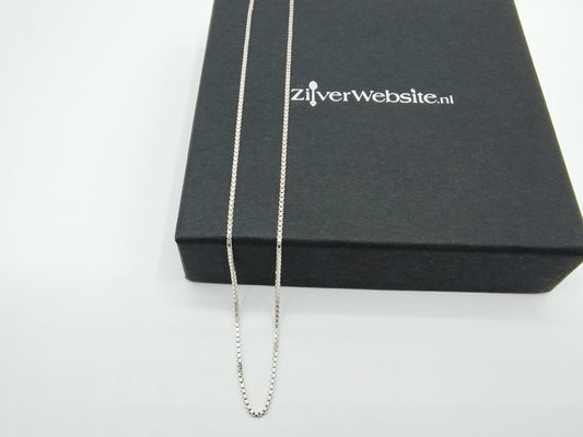 Zilveren venetiaans collier, 45 cm