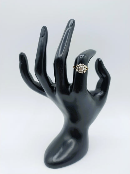 Goldring mit Rosendiamant, 16,5 mm