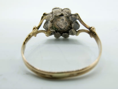 Goldring mit Rosendiamant, 16,5 mm