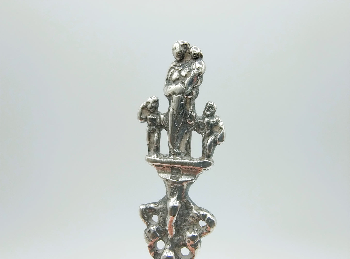 Silver commemorative spoon, mother's love, 1868