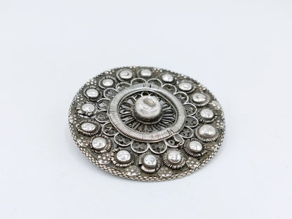 Silver brooch, made from Zeeland valve piece, 19th century